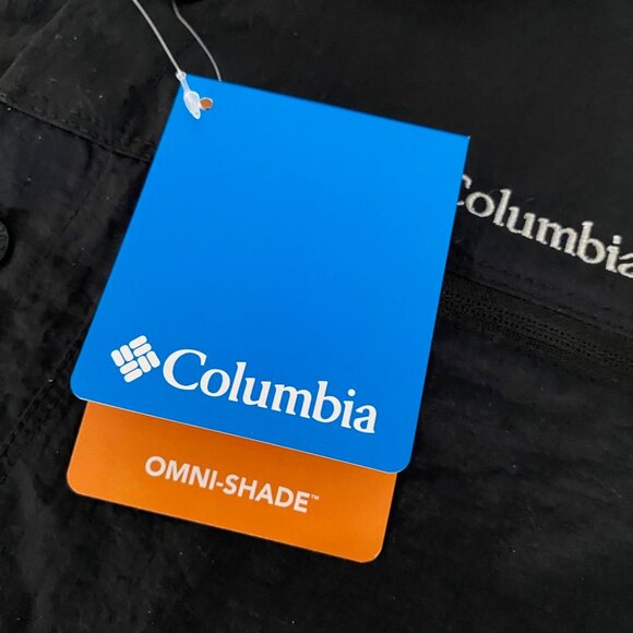 Columbia Mountaindale Men’s M Black Short Sleeve Outdoor Shirt Zip Button Up - Picture 5 of 8